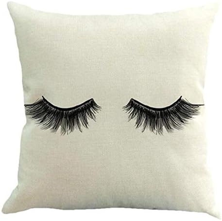 YYZCKW Cushion covers Hotel Home Decor Funny Eyelash Cushions Covers Lips Decorative Throw Pillow Cover Lashes Pillows Cases 45x45cm
