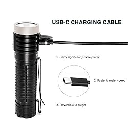 ThruNite T2 LED Flashlight, High 3757 Lumens, USB