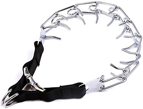 Saiger Trainning Dog Stainless Steel Quick Release Prong Collar - Nylon Loope 4 mm x 22"