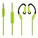BESIGN SP01 Wired Sweat Proof Earphones, 3.5mm Stereo Sports Running Earbuds, Headsets, Headphones With Mic and Remote Control for Smartphones, Tablets, Mp3 Players (Green)