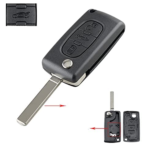 Remote Car key flip For peugeot 207 307 308 407 607 807 2/3/4 Buttons HU83/VA2 For Citroen C2 C3 C4 C5 C6 Car Key Shell (3 Button, VA2 536)