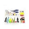 Isafish-101-pcs-Fishing-Lure-Kit-Combo-Including-Fish-Hooks-HardSoft-Bait-And-Other-Saltwater-Freshwater-Lures-for-Fishing-With-Tackle-Box-White