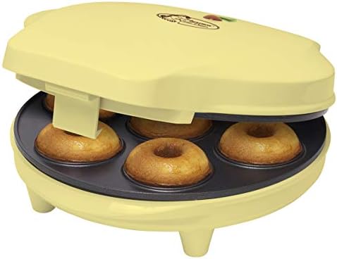 Amazon De Bestron Donut Maker Im Retro Design Sweet Dreams Antihaftbeschichtung 700 Watt Gelb