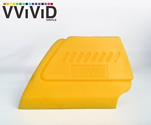 VViViDYellow Fine-Edge Detailer Hand Tool for Vinyl Wraps & Decals Squeegee Applicator 2 Inch Contour Miniature Sealer (12-piece bulk set)