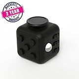 Antistress Fidget Cube Prime - Exclusive Quality Stress Reliever (All Black Premium)