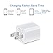 USB Wall Charger, HONGGE 5V/1A Universal Portable Travel Adapter High Speed 1.0A Output for iPhone iPad Samsung HTC LG iPod Nokia (White-4 Pack)