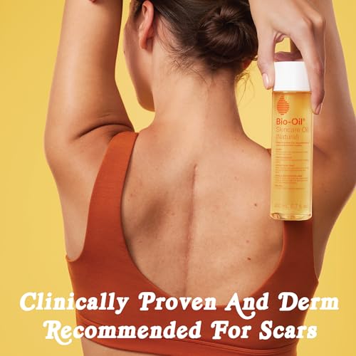 BIO-OIL NATURAL SKINCARE OIL, SERUM FOR SCARS AND STRETCH MARKS, FACE AND BODY MOISTURIZER FOR DRY SKIN, HAIR OIL, FOR ALL SKIN TYPES, 4.2 OZ