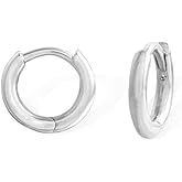 Boma Jewelry Sterling Silver 3/8 Inch Mini Huggie Hoop Earrings