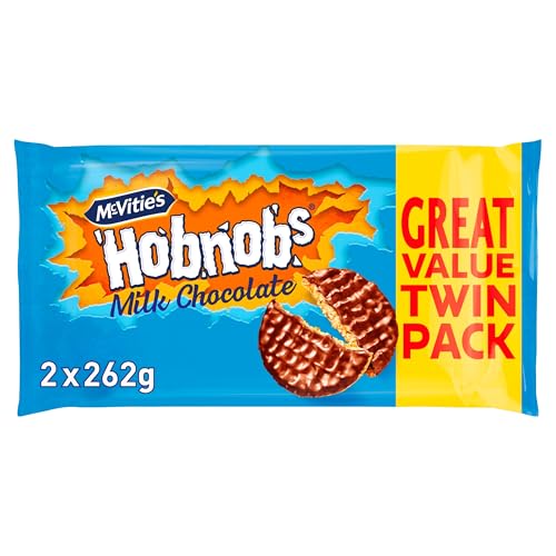 McVitie's Hobnobs The Oaty One, Milk Chocolate Biscuits Twin Pack, 524 g (2 x 262 g) With Voucher £2.85 S&S