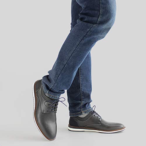 MERRYLAND Men's Business Casual Oxford Shoes,Grey PU, 10 M US Pricepulse