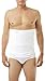 Underworks BELLY BUSTER! 12-inch Zip-N-Trim Brief Girdle for Men, Waistline - Medium 33-36, White