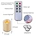 Beichi Set of 6 Remote Control Votive Candles Battery Operated, Flameless Flickering Tealight Candles, LED Timer Tea Lights in Amber Yellow Flame, Unscented Outdoor Electric Candles, D1.5
