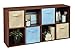 ClosetMaid Cubeicals 8 Cube Storage Shelf Organizer Bookshelf, Stackable, Vertical or Horizontal, Easy Assembly, Wood, Dark Cherry Finish