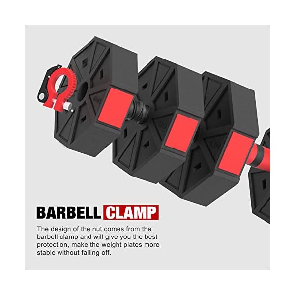 ER KANG 4 in 1 Adjustable Dumbbell Barbell Kettlebell Set, 66 LBS Free Weights Set with 15.7'' Straight Bar and 22.8… - Image 5