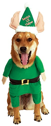 Rubie s santa s little helper elf pet costume, medium