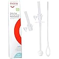 Evorie 360 Weighted Straw Replacement for 7 Oz Sippy Cup, Includes Straw Cleaning Brush and Spare Nozzle (Pack of 1)