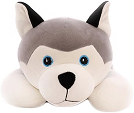 Laying Down Husky Dog Soft Stuffed Animal Plush Pillow Toys Dolls (Husky)