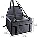 Pet Car Booster Seat For Dog Cat Portable And Breathable Bag With Seat Belt Dog Carrier Safety Stable For Travel Look Out,With Clip On Leash And Storage Pockage (Grey)