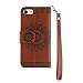 iPhone 8 Wallet Case,For iPhone 7 Wallet Case,Valentoria® Mandragora Flower Premium Vintage Emboss Leather Wallet Pouch Case with Wrist Strap for iPhone 8/7 4.7inch(Brown)