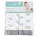 Aden by aden + anais Issie Security Blanket, Super Soft 100% Cotton Muslin, Satin Trim, 2-Pack, Baby Star, Elephants
