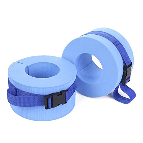 RUNACC Foam Aquatic Cuffs Hydrotherapy Ankle Cuff Swim Weights with Quick Release Buckle, Set of 2, Blue - Thumbnail 7