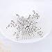Olbye Wedding Hair Comb Rhinestone Bridal Hair Accessories Hair Comb Wedding Head Piece (Silver)