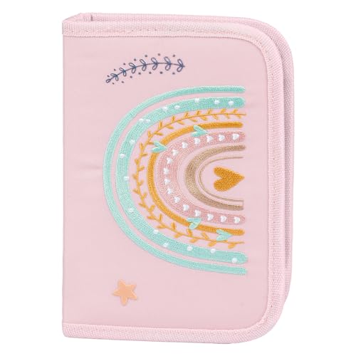 Baagl Federmäppchen für Mädchen - Schüleretui, Federtasche, Federmappe für Schreibwaren - Etui, Federpenal, Schulmäppchen (Regenbogen Rosa) thumbnail 1
