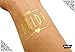 Funny Bone Products Bachelorette Bride and Bride Tribe Temporary Tattoos, Metallic Shiny Gold Flash, Bachelorette Party Supplies Ideas Accessories Favors