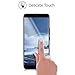 kalibri Tempered Glass Screen Protector - Curved Display Film Compatible with HTC U11+ / U11 Plus - Black Frame