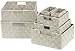 Sorbus Storage Baskets for Organizing (Set of 7), Mesh Hand-Woven Design, Linen Closet Organizers and Storage, Organizer Storage Baskets for Shelves, Variety Pack Organizers and Storage (Beige)