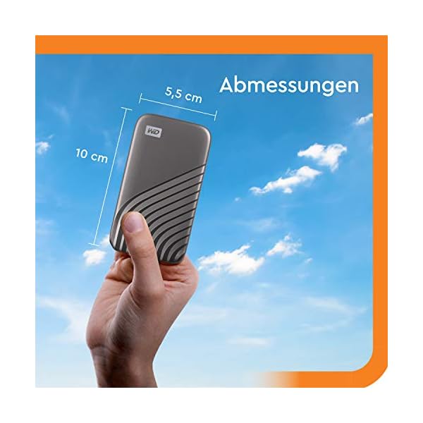 WD My Passport SSD 2 TB mobiler SSD Speicher (NVMe-Technologie, USB-C und USB 3.2 Gen-2 kompatibel, Lesen 1050 MB/s… – Bild 5