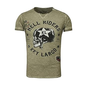 Key Largo Herren T-Shirt HELL RIDERS Skull Totenkopf