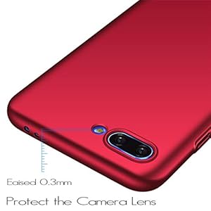 TXLING Cover per Huawei Honor 10, [Alta qualitÃ ] [Ultra Slim] Anti-Scratch Hard PC Case Custodia per Huawei Honor 10 (Rosso) - immagine 4
