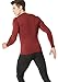 TM-V34-BR_Large Tesla Men's Thermal WinterGear Compression Baselayer V Neck Long Sleeve Shirts V34