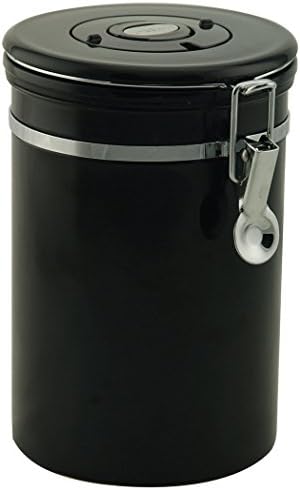 Coffee Container Airtight - Coffee Vault - by Mixpresso (16 Ounces, Black)
