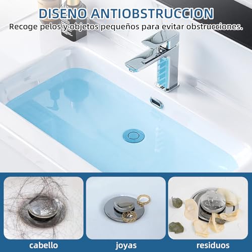 Kit de Drenaje para Lavabo de Baño,Tubo de Desague para Fregadero Antiolor,2 en 1 Kit de Drenaje para Fregadero,Fácil de Instalar,Antiobstrucción,Prevención de Olores,para Cocina,Baño (Estilo Ⅰ)
