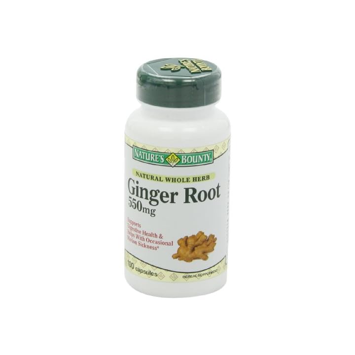 Nature’s Bounty Ginger Root Pills and Herbal Health Supplement