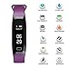Fitness Tracker, B2Future Bluetooth 4.0 Fitness Tracker Watch, Blood Pressure Heart Rate Monitor Sleep Monitor Calorie Counter Pedometer Activity Tracker for Android and IOS Devices (Purple, 0.86)