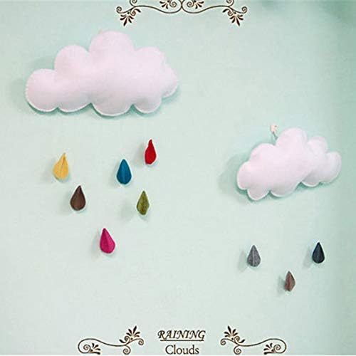 LELTWS Wall Sticker Baby Pillow Kids Room Decoration Handmade Boy Raining Clouds Water Drop Girl Bed Hanging Teepees Tent Toy For Children
