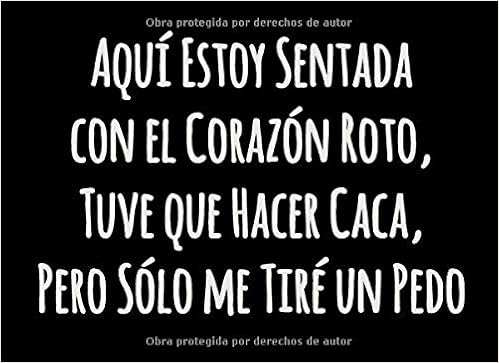 Aqui Estoy Sentada Con El Corazon Roto Tuve Que Hacer Caca Pero Solo Me Tire Un Pedo Libro De Visitas Del Bano En Blanco Y Negro Diario De Bano Cuaderno