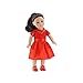 Emily Rose 18 Inch Doll Clothes | Red Lace Holiday Dress Outfit with Shoes and Ponytail Holder | Fits American Girl Dolls