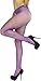 ToBeInStyle Women’s Sexy Vibrant Fine Classic Fishnet Full Footed Pantyhose - Purple - One Size Regular