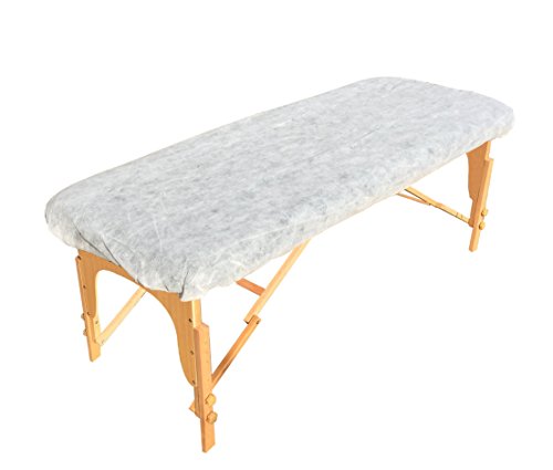 Golden Coast Unlimited Pack of 25 Disposable Fitted Massage Table Sheets - Heavy Duty White Elastic Bed Sheets, Perfect for Doctors' Offices, Spas, and Portable Massage Tables