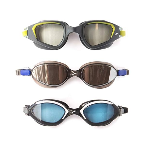 Speedo Adult Swimming Goggles AntiFog UV Protect Latex Free 3 Pack