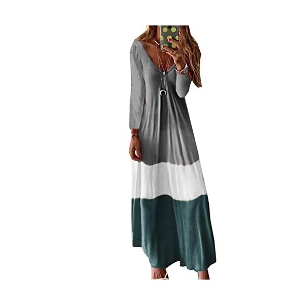 Fansu Vestidos Largos Casual Talla Grandes Mujer Boho Maxi Dress Fiesta Vestido Elegantes Sexy Cuello en V Fiesta Ropa… | DeHippies.com