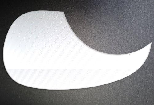 Acoustic Guitar White Carbon Pickguard Scratchplate, Self Adhesive