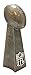 Decade Awards Fantasy Football League Silver Tower Trophy - FFL Award - 9.5 Inch Tall