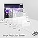 Video Projector, GEARGO H2 Portable Projector with 185” Display and Full HD 1080P Support 50,000 Hrs LED Lamp Life Compatible with Fire TV Stick, HDMI, VGA, USB, TF, iPad,iPhone for Home Theaterthumb 2