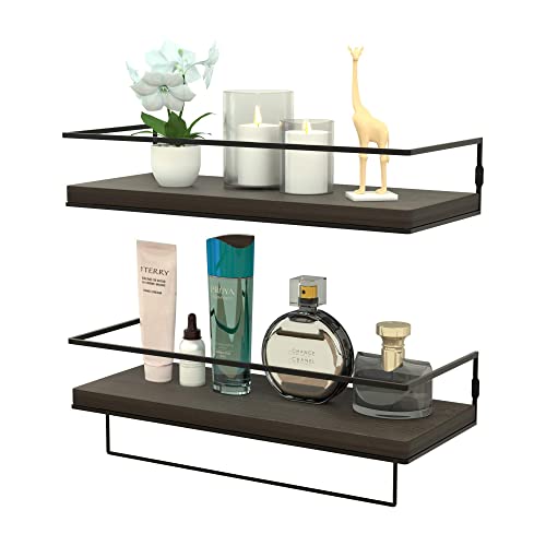 ZGO Floating Shelves for Wall Set of 2, Wall Mounted Storage Shelves