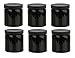 Nakpunar Black Plastic Jars - Set of 6